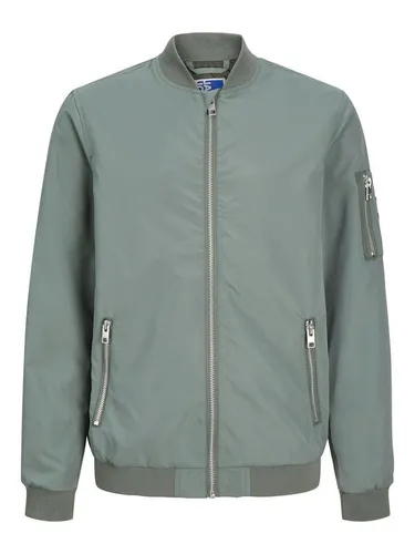 Jack & Jones Junior Bomberjacke Jungen grün, 140 801722-0001-01400 - Funktionsjacke mit modernem Design, ideal für den Alltag. Hochwertige Materialien sorgen für angenehmen Tragekomfort und praktische Reißverschlusstaschen bieten Sicherheit für kleine Gegenstände.