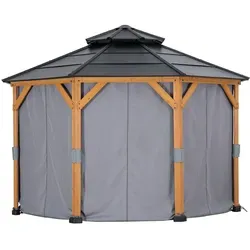Wetterbeständige Vorhänge für Sunjoy Zedernholz Gazebo 395cm x 395cm