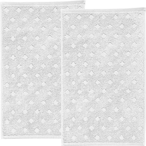 Erwin Müller Walk-Frottier Gästetuch 2er-Pack Baden Baden weiß Größe 30x50 cm - extra saugstark, schnell trocknend, samtweich, mit Schlaufe