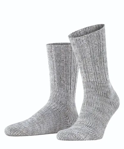 FALKE Socken Tagessocke Brooklyn Crew (Bootsock, Grobstrick-Optik) hellgrau Herren