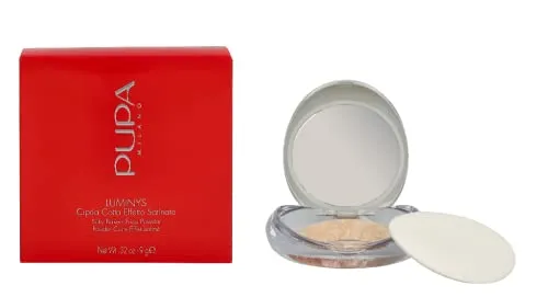 Pupa Luminys Baked Face Powder #01 Ivory Beige 9 g - Puder, leichtes, gebackenes Puder für einen strahlenden Teint und langanhaltenden Halt.