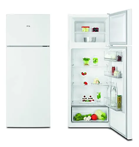 AEG RDB424E1AW - Stand Kühl-Gefrierkombination, 55 cm breit, 206 L, LowFrost-Technik für weniger Eisbildung und schnelle Abtauung