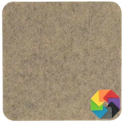 Design Filz Untersetzer eckig in beige von BIASTO