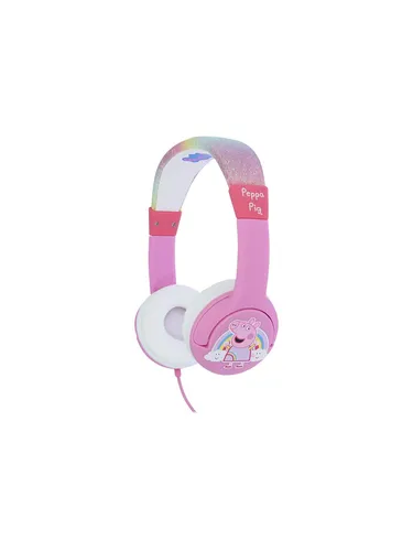 OTL Peppa Pig Rainbow Glitter Kopfhörer - On-Ear Kopfhörer mit buntem Rainbow Glitter Design, ideal für kleine Peppa Pig Fans und perfekt für Musikgenuss unterwegs.