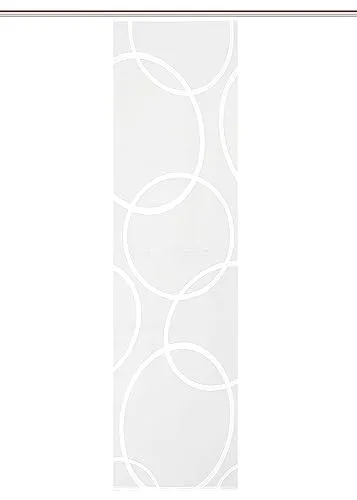 HOME WOHNIDEEN Schiebegardine 84201 PINALE TRANSPARENT, weiß, Jaquard, vers. Größen, Farbe:weiß, Größe:245 x 57 cm, Anzahl:1x