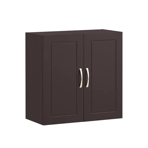 SoBuy Hängeschrank aus Holzwerkstoff, 60x60x30 cm, Braun - Vielseitiger Badezimmer-Wandschrank mit verstellbarem Einlegeboden, ideal für Kosmetika und Toilettenartikel. Perfekt für Badezimmer, Küche oder Flur.