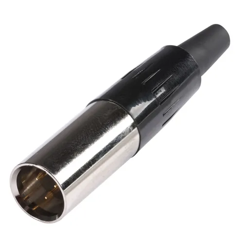 HICON Mini XLR 3-pol Stecker männlich / male jack / max Kabel-Ø 3,5mm | HI-XMCM3