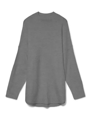 VERO MODA VMPLAZA LS HIGHNCK Long Pullover GA NOOS - Pullover für Damen, locker geschnitten mit tief angesetzten Schultern für einen bequemen Wohlfühllook.