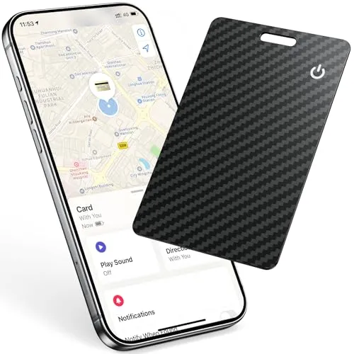 Pohicoo Smart Air Tracker Karte Tag – Wiederaufladbare Wallet Tracking Card für iOS