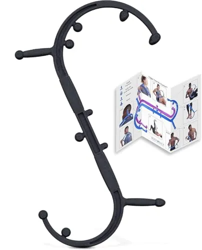 Body Back Buddy, handgehalten massagestab & Triggerpunktschieber | Druck & triggerpunkt massagegerät zur Schmerzlinderung | Doppelte Haken für Rücken, Schulter & Nackenmassage | Manuelles Massagegerät