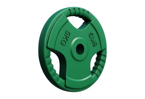 GORILLA SPORTS Hantelscheiben Einzeln/Set, 30mm, aus Gusseisen mit Gummi Gripper, Farbwahl, Gewichtsscheiben, Scheiben