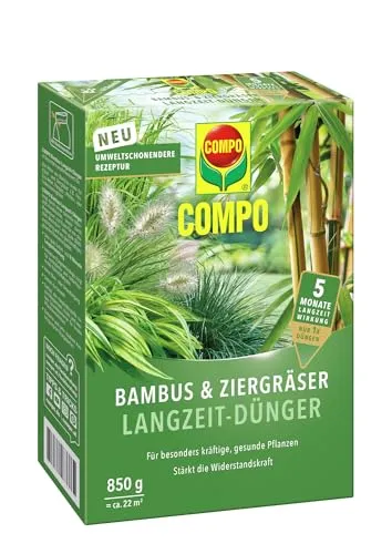 COMPO Bambus & Ziergräser Langzeit-Dünger, Umweltschonendere Rezeptur, 5 Monate Langzeitwirkung, 850 g, 22 m²