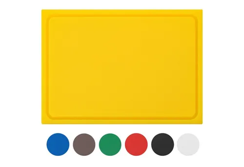 Morleos Schneidebrett Schneidebrett mit Saftrille aus HDPE 500 Kunststoff, Kunststoff, (1-St., Schneidebrett), HDPE500 Kunststoffbrett, mit Saftrille, extra dick