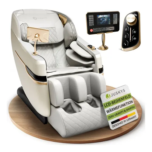 Juskys Massagesessel Naxos – Professionelle Entspannung mit LCD-Bedienung, Bluetooth & Heizung