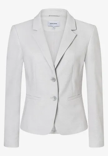 MORE&MORE strukturierter Kurzblazer grau 40 - Eleganter Jackenblazer in grau, taillierte Passform mit Reverskragen. Ideal für den Business-Look, aus hochwertigem Material für angenehmen Tragekomfort.