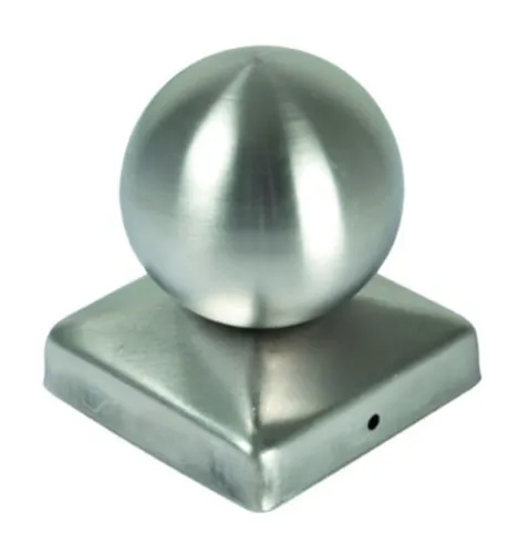 Edelstahl Pfostenkappe Kugel 90x90 mm Zaunkappe Zierkappe Pfahl Kappe Abdeckung