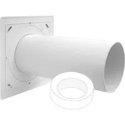 Limodor Außenwandhülse AWH 100/80 - Weiß - Sanitärinstallation mit hoher Energieeffizienz, ideal für die direkte Abluftführung von Lüftungsgeräten durch die Wand.