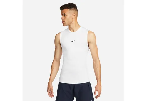 Nike Pro Herren Tank Top Weiß M - Das Nike Pro Tank Top sorgt für optimale Bewegungsfreiheit und Atmungsaktivität beim Sport. Ideal für intensives Training und jederzeit bequem zu tragen.