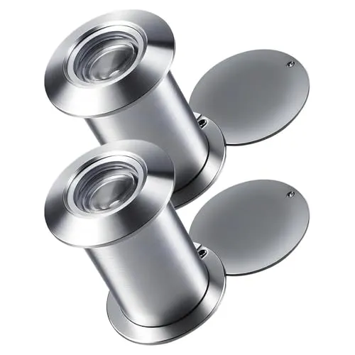 Stück Türspion 200° Ultraweitwinkel, Türspion mit Sichtschutz, Türspione, Tür Spion, gehärtetes Glas, 35–50mm Türen, robust & sicher für Zuhause, Büro & Hotel 2