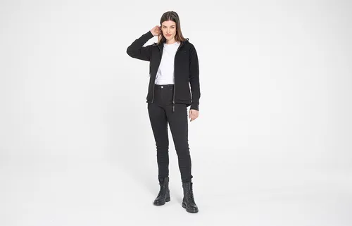 John Doe Ruby Black Damen Motorrad Jeans Länge 32 - Motorradhosen für Damen, klassisches Design in Schwarz, idealer Schutz und Komfort für sichere Fahrten.