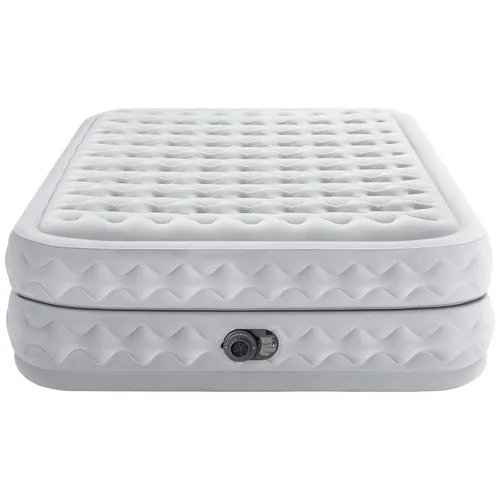 Intex 64490ND DuraBeam Supreme Luftbett 203x152x51 cm - Luftbett mit integrierter Elektropumpe, bietet höchsten Komfort und Stabilität durch die innovative Fiber-Tech Technologie. Ideal für entspanntes Schlafen und einfaches Beziehen mit Spannbettlaken.