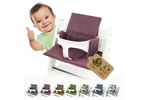 BambiniWelt by Rafael K. Hochstuhlauflage Ersatzbezug Bezug Sitzkissen kompatibel mit Stokke Tripp Trapp Mod. 2