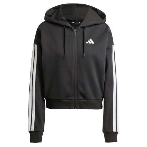 adidas Sportswear Kapuzensweatshirt W 3S FT FZ HD schwarz M (38/40) - Stylische Sweatjacke für Damen, ideal für Sport und Freizeit. Hergestellt aus bequemen Materialien, sorgt sie für optimalen Tragekomfort beim Laufen.
