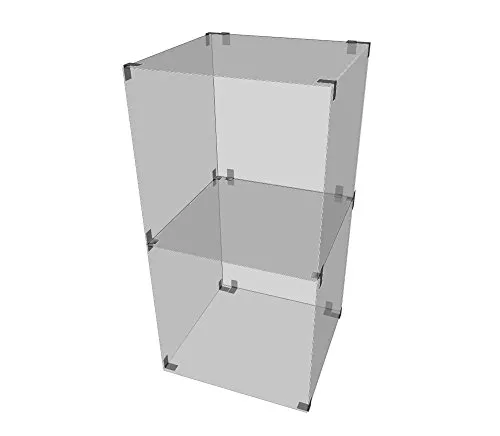 Glassteckvitrine mit Rückwand 30 x 30 cm Verkaufswand Regalsystem Steckvitrine Ladeneinrichtung Glas Ladenbau NEU