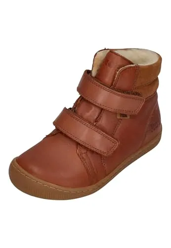 KOEL Barefoot Kinderstiefel - DEMIL WOOL - cognac, Größe:29 EU