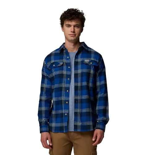 Columbia Herren Hemd Flare Gun Cord, Mountain Blue Trails Edge Plaid, S