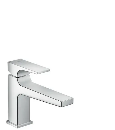 hansgrohe Metropol Wasserhahn - Chrom, 100 mm Auslauf - Touch-On-Wasserhahn für Badezimmerwaschbecken mit EcoSmart-Technologie für maximal 5 l/min. Langlebige Keramikkartusche und QuickClean für einfache Reinigung.