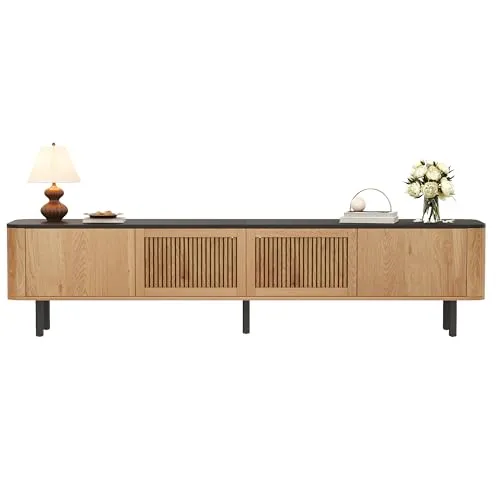 BTM Moderner TV-Schrank mit Gittertür-Design