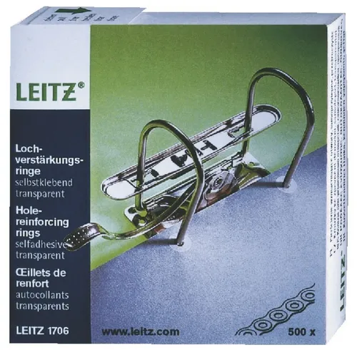 Lochverstärkungsringe, Polypropylen, 500 Stück, weiß-transparent 1706