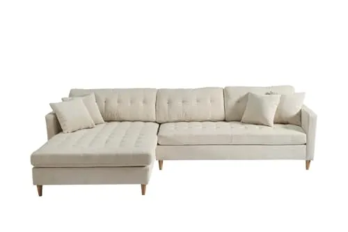 ebuy24 Marino Deluxe Chaiselongsofa – Flexibel und Elegant - Sofas & Couches, flexibles Design mit rechts- oder linksseitiger Montage und mitgelieferten Kissen für höchsten Komfort.