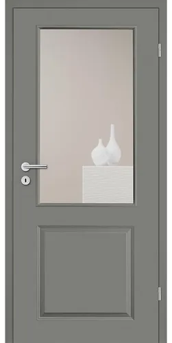 Mosel Türen Zimmertür Elegance 04 Weißlack RAL 9010 - Moderne Innentür im Landhausstil mit gefälzter Konstruktion und robuster 40 mm Dicke. Ideal für Wohnräume, pflegeleicht und schalldämmend, perfekt für den Alltag.