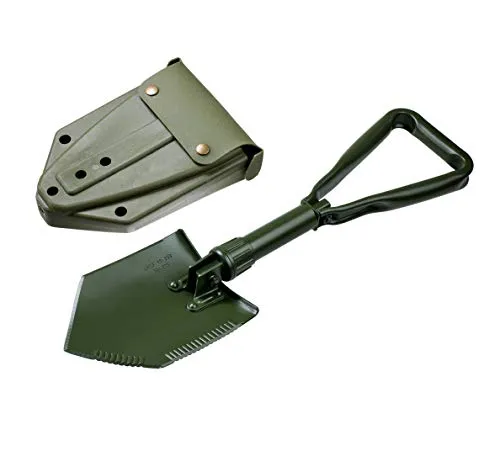 A.Blöchl AB Originaler 3-teiliger Bundeswehr Feldspaten - Robuster Feldspaten nach TL, ideal für Outdooraktivitäten und Trekkingtouren