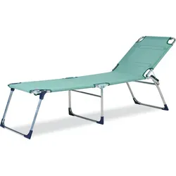Jan Kurtz Fiam Amigo Fourty Dreibeinliege salbei - Gartenliegen mit komfortabler Sitzhöhe von 40 cm, zusammenklappbar und wetterfest, ideal für entspannte Stunden im Freien.