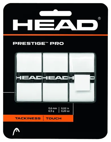 Head Overgrip Prestige Pro 0.6mm - 3er Set - Tennis-Zubehör mit verstärktem Polyurethan-Elastomermaterial für einzigartiges Griffgefühl und optimale Spielbarkeit, ideal für ambitionierte Spieler.