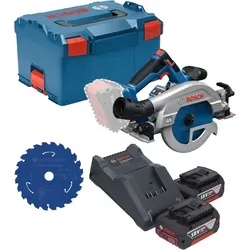 Bosch GKS 18V-57-2 GX Professional Akku Kreissäge mit 2x Akku und Ladegerät