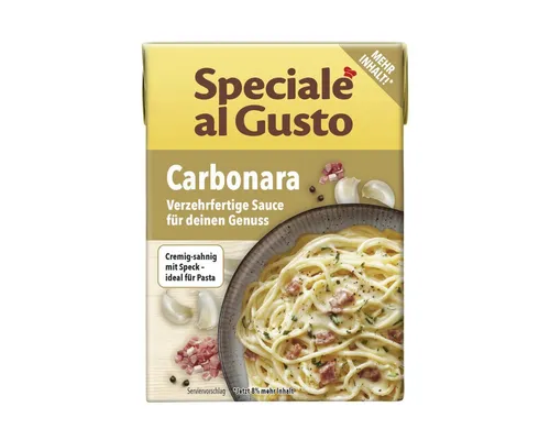 Hengstenberg Saucen, Hengstenberg Speciale al Gusto Carbonara Packung 400g