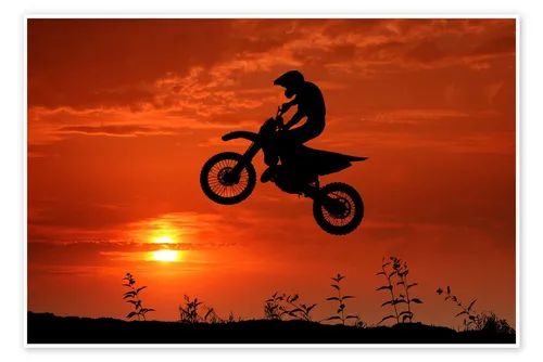 Posterlounge Wandbild Motocross, Filtergrafia, erhältlich als Poster, Leinwandbild, Wandsticker oder Acrylglasbild