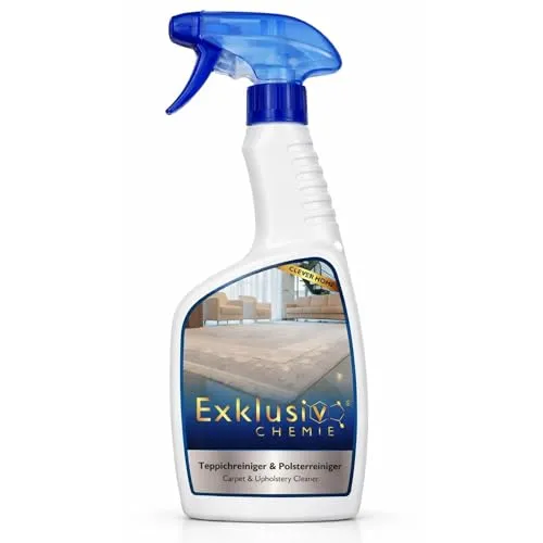 Exklusiv Chemie® Teppichreiniger & Polsterreiniger 500 ml – Reinigungsspray für Teppiche, Polster, Autositze & Textiloberflächen – Frischer Duft – Gebrauchsfertig
