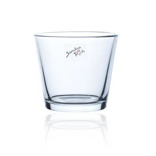 Teelichthalter, Windlicht, Kerzenglas CONI H. 9cm D. 10cm konisch Sandra Rich