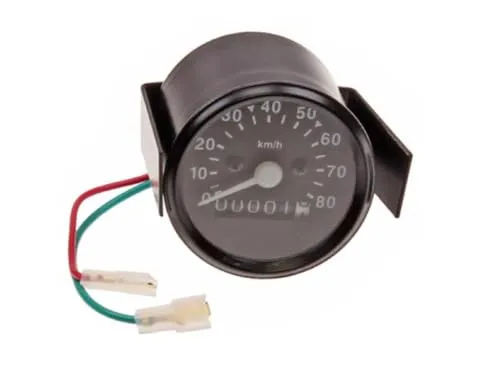 Tacho Tachometer 60mm Beleuchtet Schwarz 80km/h passend für Hercules Prima 2 3 4 5, Simson S50 S51 S53 S70, Zündapp, Kreidler, Puch Mofa Moped Mokick Oldtimer