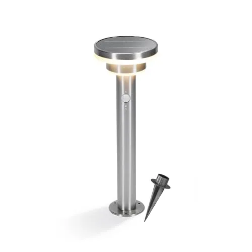 esotec Solar Wegeleuchte Modena 45cm mit PIR Bewegungsmelder - Außenleuchte mit intelligentem Bewegungsmelder und 36 LEDs für individuelle Lichtstimmung. Ideal für Gehwege und Garten, unabhängig von Stromleitungen.