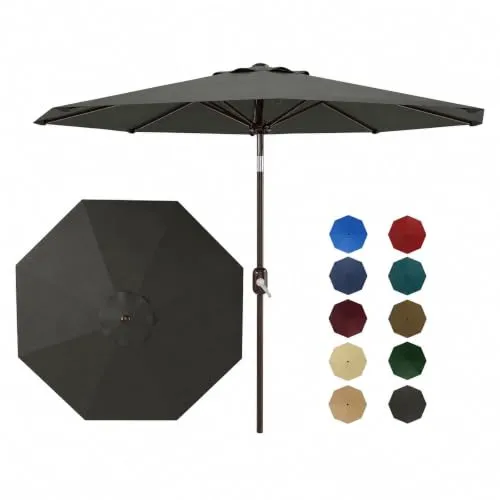 Sonnenschirm Garten ⌀270cm, UV50+ Sonnenschutz, Wasserdichtes Polyester