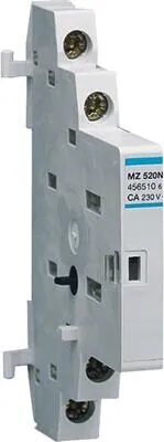 Hager MZ520N, Hilfskontakt für Motorschutzschalter, 1 Schließer und 1 Öffner, 3,5A, 230V
