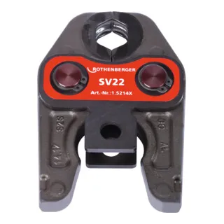 Pressbacke Vario-Press SV 32-34 kN NW 22mm Spezialstahl - Zubehör für Elektrowerkzeug, ideal für systemkonformes Verpressen von Fittingen mit hoher Elastizität dank DURA LAZR TEC Technologie und Langzeitkorrosionsschutz.