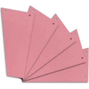 Herlitz Trennstreifen 10837565, Trapez, rosa, 190g/m² Karton, 23 x 12 cm, 100 Stück