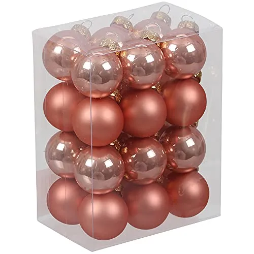 Kleine Baumkugeln aus Glas Ø 2 cm/2,5 cm/3 cm - Christbaumkugeln Baumschmuck Christbaumschmuck Weihnachtsbaumschmuck Weihnachtsbaumkugeln (Terra, 2,5 cm)